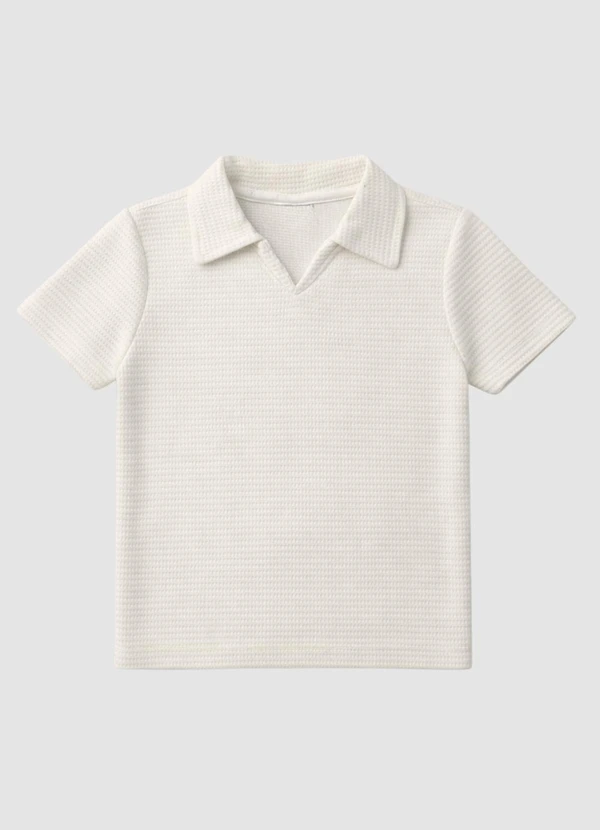 Turminha - Camiseta Gola Cubana Menino Off White 4