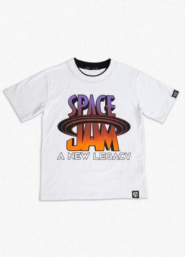 Youccie - Camiseta Gola Dupla Space Jam Branca 3