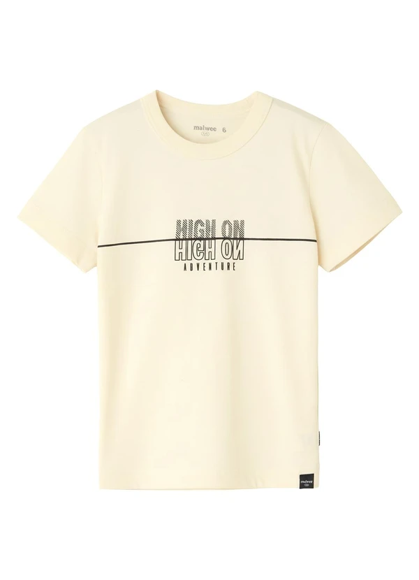 Malwee Kids - Camiseta High On Adventure Anti Odor Off White