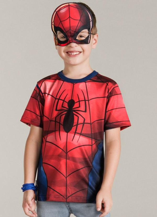 Brandili - Camiseta Homem Aranha Menino Azul