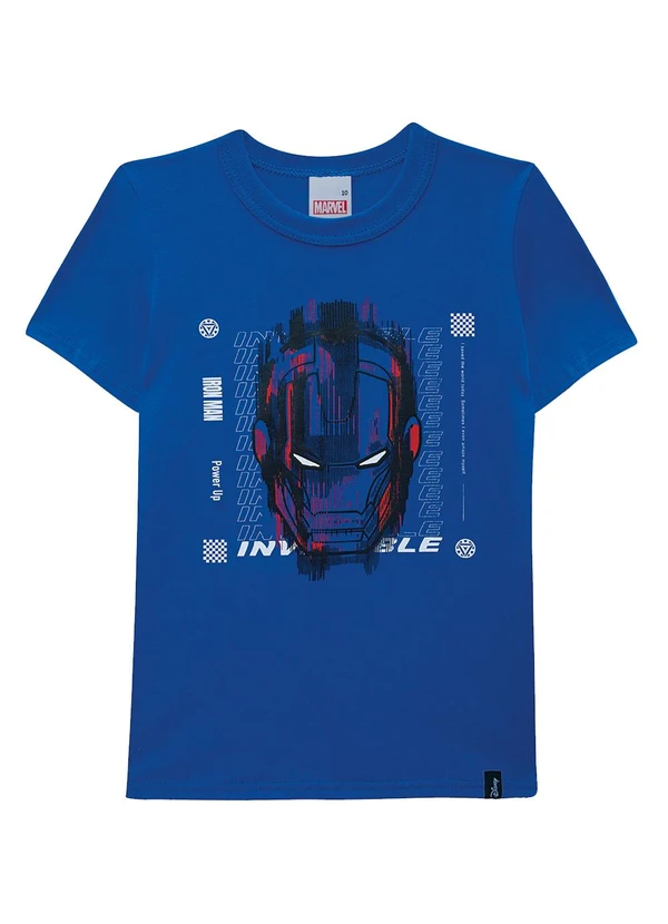 Malwee Kids - Camiseta Homem de Ferro® Azul Royal