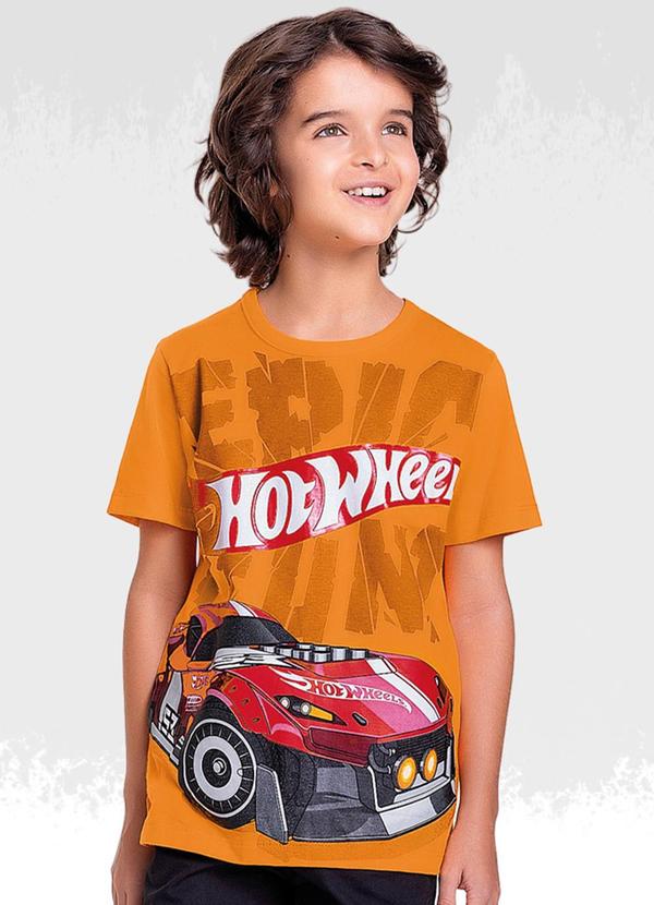 Hot Wheels - Camiseta Hot Wheels Laranja
