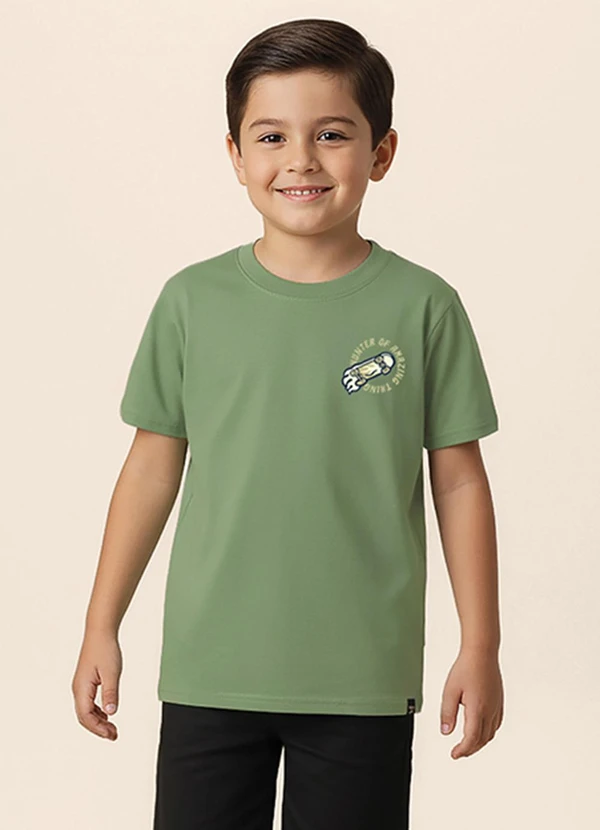 Malwee Kids - Camiseta Hunter Of Amazing Things Verde Menta