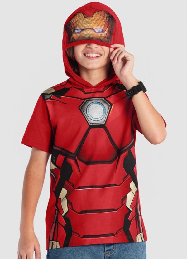 Brandili - Camiseta Inf. Menino dos Vingadores Vermelho