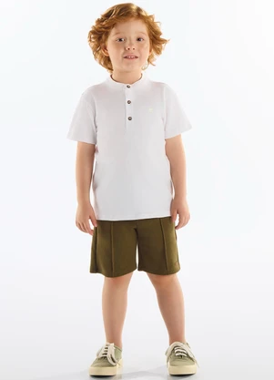 Up Baby - Camiseta Infantil Algodão Branco - UP BABY