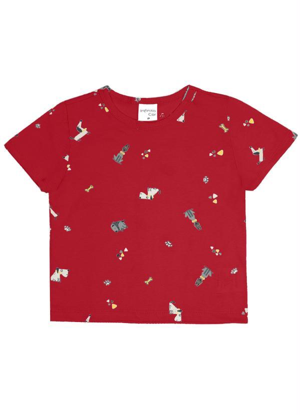 Rovi Kids - Camiseta Infantil Animais Vermelho 1