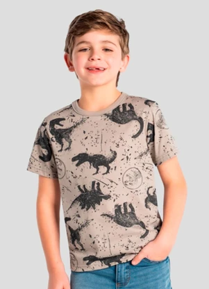 Brandili - Camiseta Infantil Barcos Bege - BRANDILI