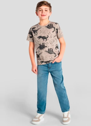 Brandili - Camiseta Infantil Barcos Bege - BRANDILI
