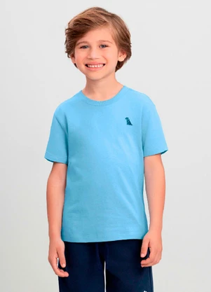 Camiseta Infantil Básica para Menino Quimby Azul - QUIMBY