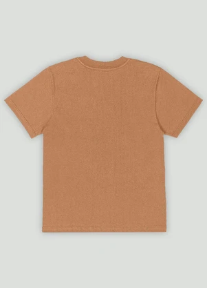 Camiseta Infantil Básica para Menino Quimby Marrom - QUIMBY