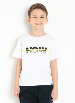 Camiseta Infantil (Branca) com Estampa Frontal