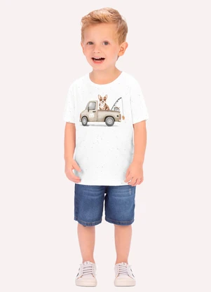 Camiseta Infantil Cachorrinho Milon (Branco) - MILON