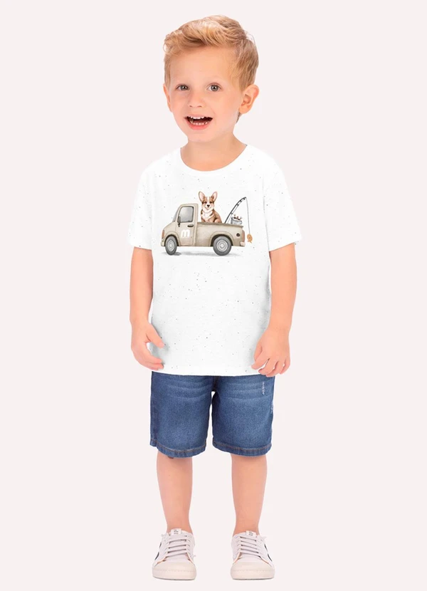 Milon - Camiseta Infantil Cachorrinho Milon Branco 2
