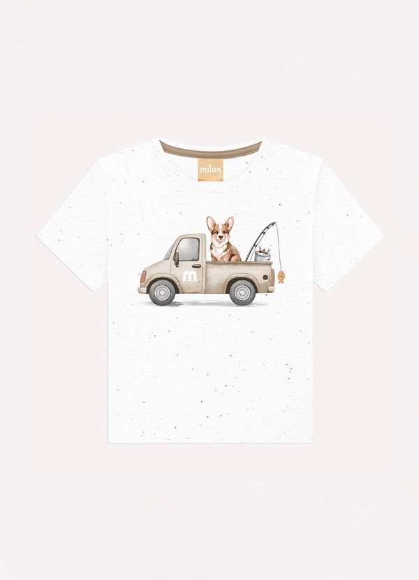 Milon - Camiseta Infantil Cachorrinho Milon Branco 3