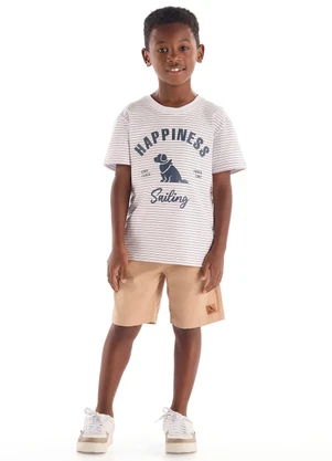 Quimby - Camiseta Infantil com Estampa 3d Branco - QUIMBY