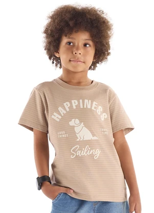 Quimby - Camiseta Infantil com Estampa 3d Marrom - QUIMBY