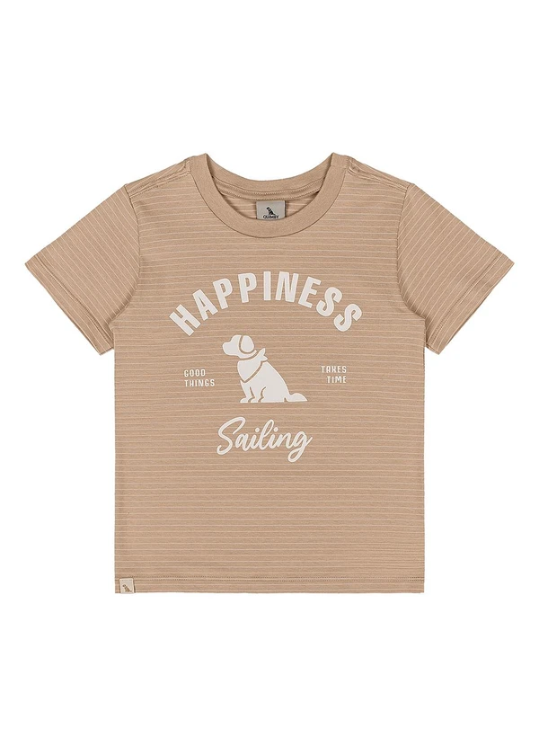 Quimby - Camiseta Infantil com Estampa 3d Marrom 3