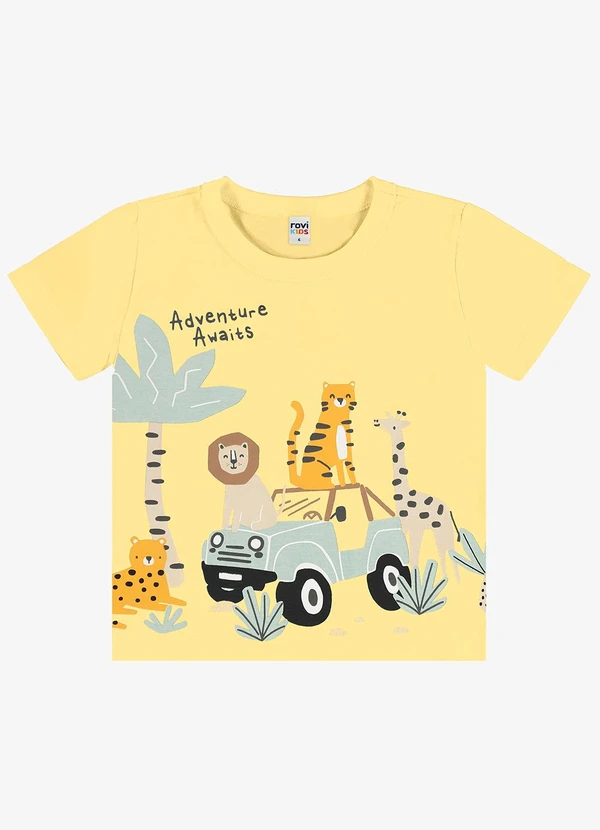 Rovi Kids - Camiseta Infantil com Estampa Amarelo
