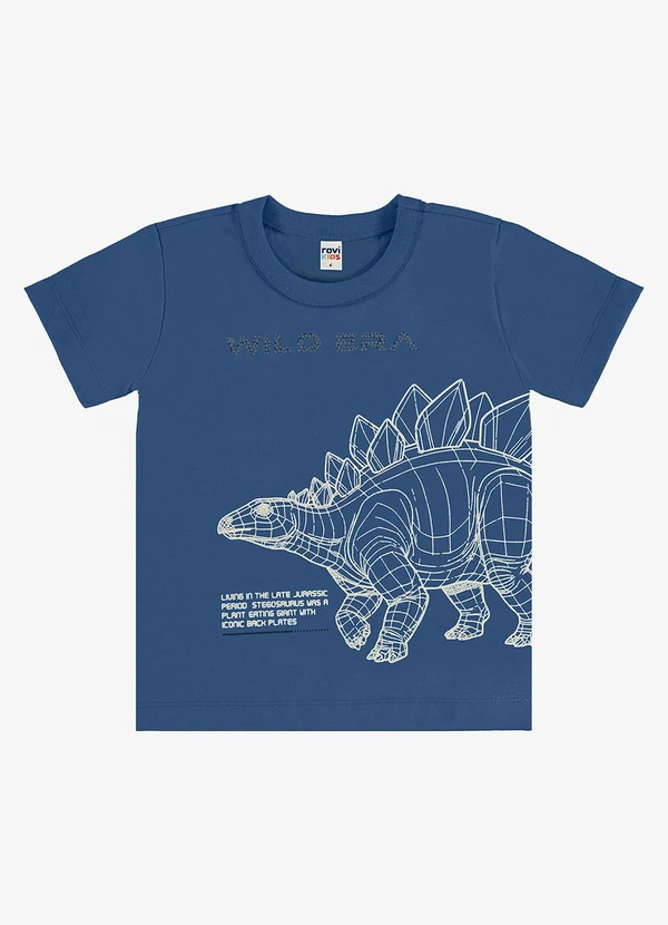 Rovi Kids - Camiseta Infantil com Estampa Azul
