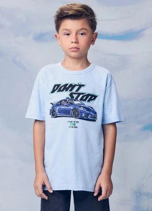 Youccie - Camiseta Infantil com Estampa de Carro Azul - YOUCCIE