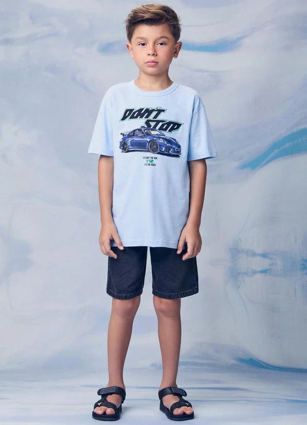 Youccie - Camiseta Infantil com Estampa de Carro Azul 3