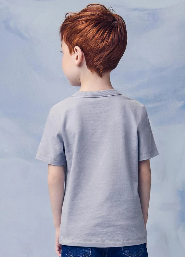 Youccie - Camiseta Infantil com Estampa de Dino Cinza 2