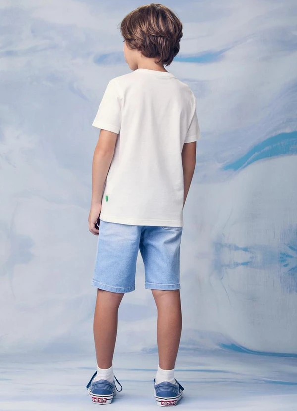 Youccie - Camiseta Infantil com Estampa Frontal Branco 4