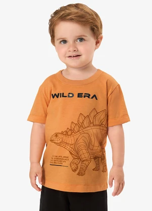 Rovi Kids - Camiseta Infantil com Estampa Marrom - ROVI KIDS