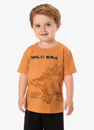 Rovi Kids - Camiseta Infantil com Estampa Marrom - ROVI KIDS