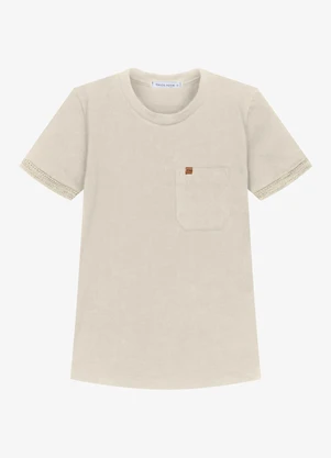 Trick Nick - Camiseta Infantil Cotton Masculina Bege - TRICK NICK