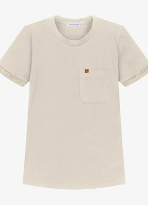 Trick Nick - Camiseta Infantil Cotton Masculina Bege - TRICK NICK