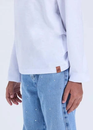 Vida Costeira - Camiseta Infantil de Malha Lisa Avulsa Branco - VIDA COSTEIRA