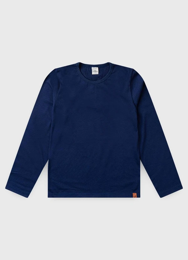Vida Costeira - Camiseta Infantil de Malha Lisa Avulsa Marinho 3