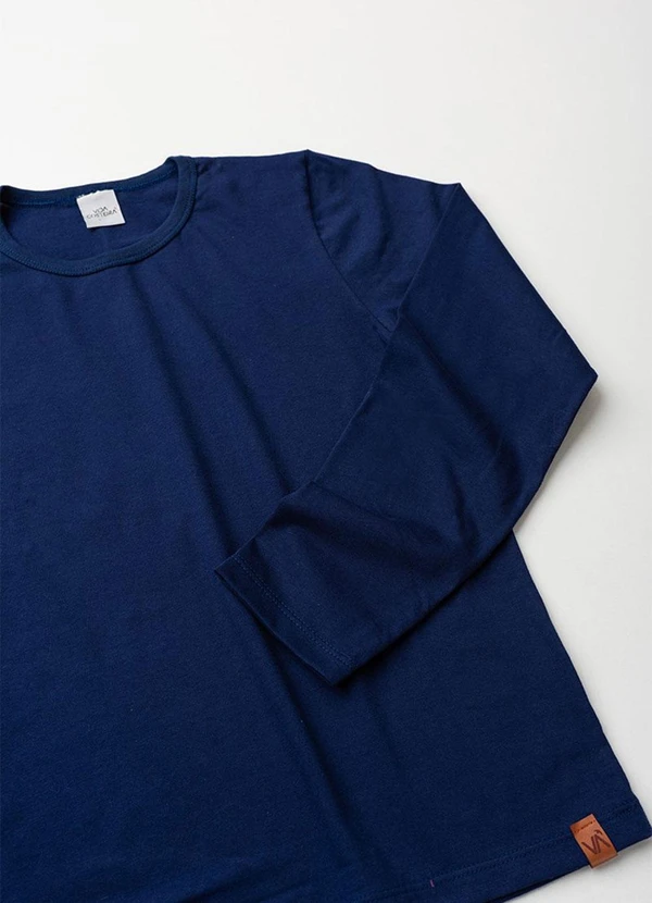 Vida Costeira - Camiseta Infantil de Malha Lisa Avulsa Marinho 4