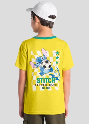 Brandili - Camiseta Infantil do Stitch Amarelo - BRANDILI