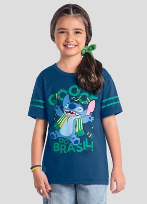 Brandili - Camiseta Infantil do Stitch Azul - BRANDILI
