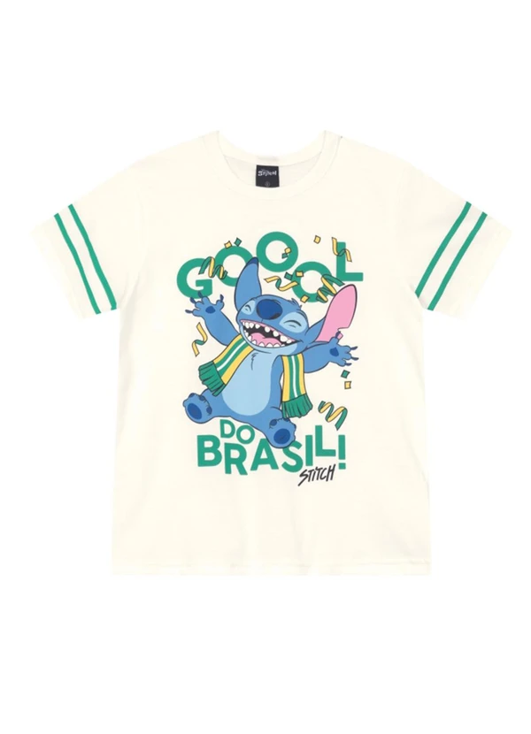 Brandili - Camiseta Infantil do Stitch Natural 1