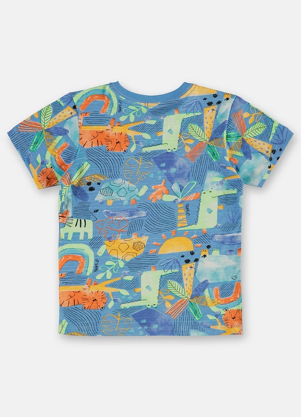 Up Baby - Camiseta Infantil em Algodão Flamê Azul 4