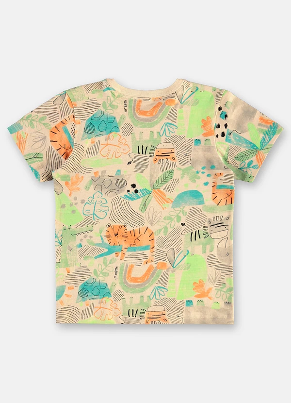 Up Baby - Camiseta Infantil em Algodão Flamê Bege 4