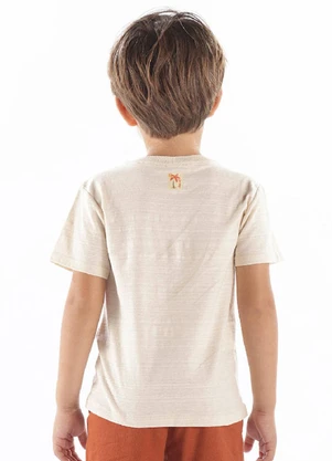 Up Baby - Camiseta Infantil em Algodão Flamê Bege - UP BABY