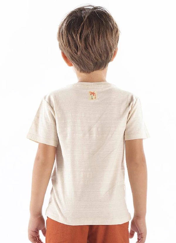 Up Baby - Camiseta Infantil em Algodão Flamê Bege 2