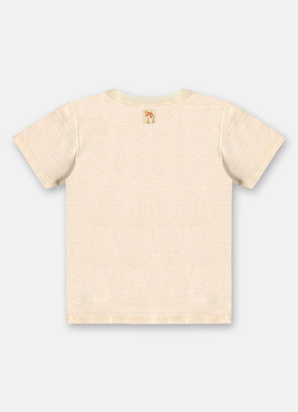 Up Baby - Camiseta Infantil em Algodão Flamê Bege 5