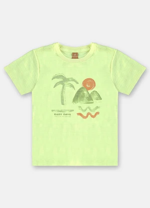 Up Baby - Camiseta Infantil em Algodão Flamê Verde - UP BABY