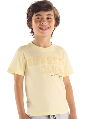 Quimby - Camiseta Infantil em Algodão Amarelo - QUIMBY