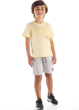 Quimby - Camiseta Infantil em Algodão Amarelo - QUIMBY