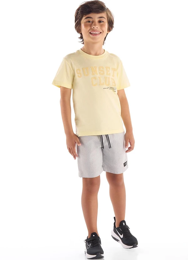 Quimby - Camiseta Infantil em Algodão Amarelo 2