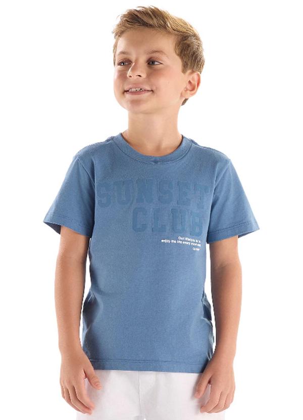 Quimby - Camiseta Infantil em Algodão Azul