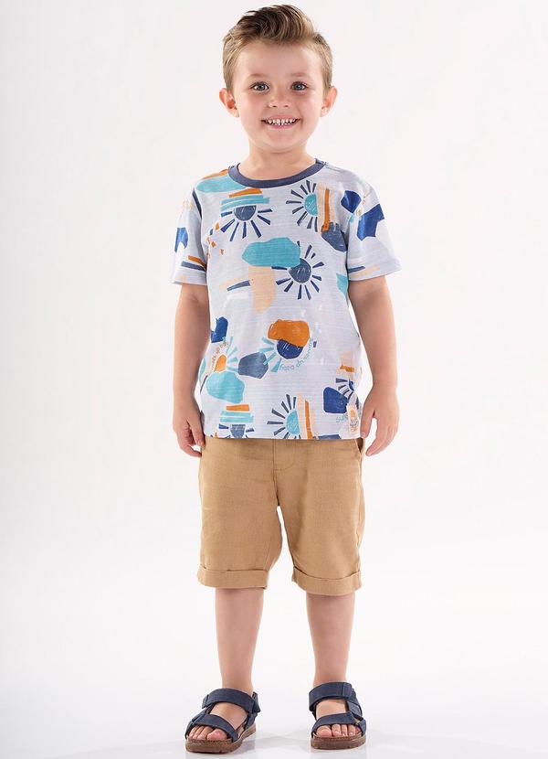 Up Baby - Camiseta Infantil em Meia Malha Azul 2