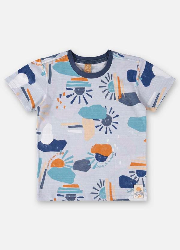 Up Baby - Camiseta Infantil em Meia Malha Azul 3