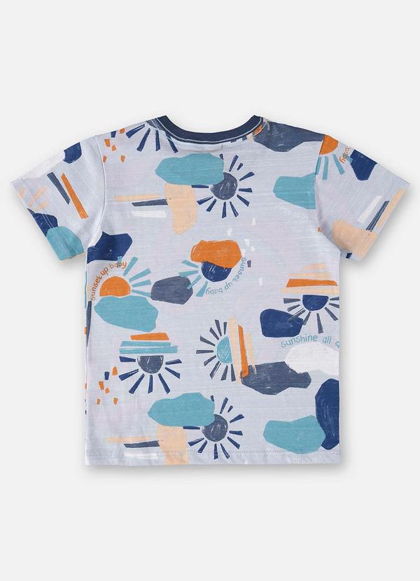 Up Baby - Camiseta Infantil em Meia Malha Azul 4